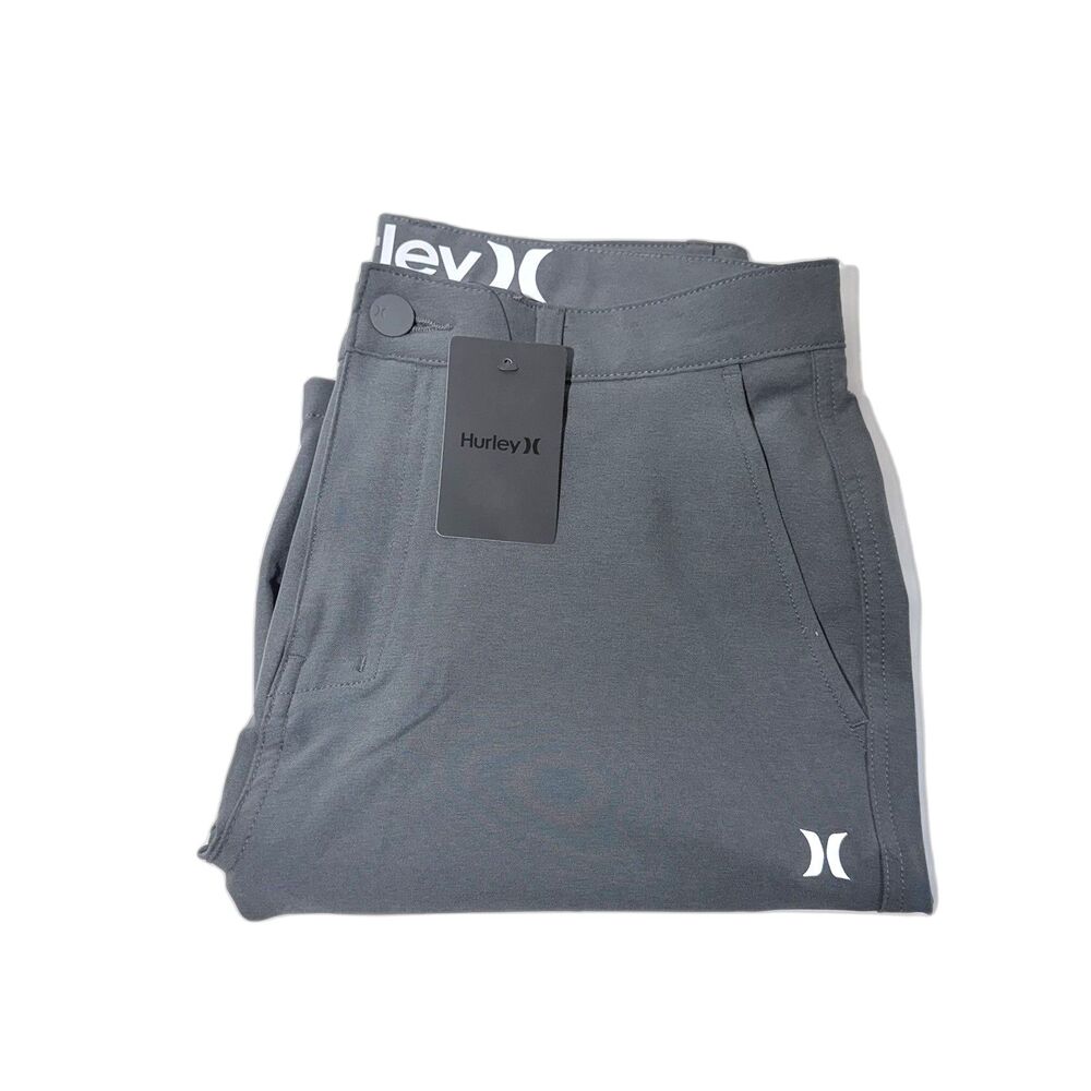 Hurley Men's Shorts Ion Grey 4 Way Stretch Walk Shorts Quick Dry Size 30 NWT